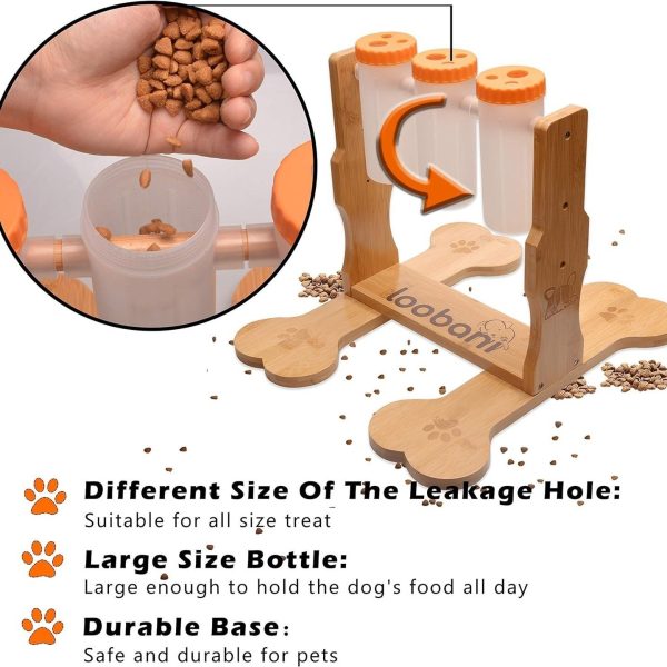 Dog Toy Wooden Puzzle Toy Interactive Dog Snack Dispenser Feeder - Image 6