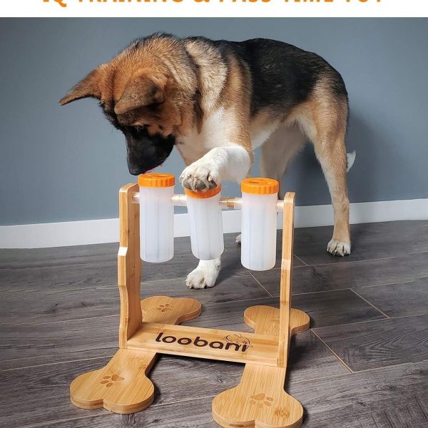 Dog Toy Wooden Puzzle Toy Interactive Dog Snack Dispenser Feeder - Image 4